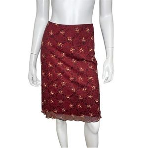 Vintage Y2K Hana floral midi skirt women’s size S